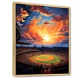 thumbnail image 2 of Designart "Under the Floodlights Stadium Spectacle III" Cityscapes Floater Framed Canvas Wall Art, 2 of 7