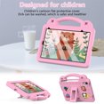 thumbnail image 4 of Tarise iPad 10th Generation Case for Kids Girls Boys Toddlers with Screen Protector, EVA Dropproof Handle Kids Friendly Kickstand Rugged Child Case Cover for iPad 10th Gen 10.9-inch 2022, Pink, 4 of 9