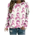thumbnail image 2 of EQWLJWE Chemises à Manches Longues pour Femmes Été Femmes Décontractées Manches Longues Col Rond Hauts Chemises Amples Blouse Imprimé Graphique Saint-Valentin Chandail en Molleton Vêtements d'Automne pour Femmes, 2 of 5