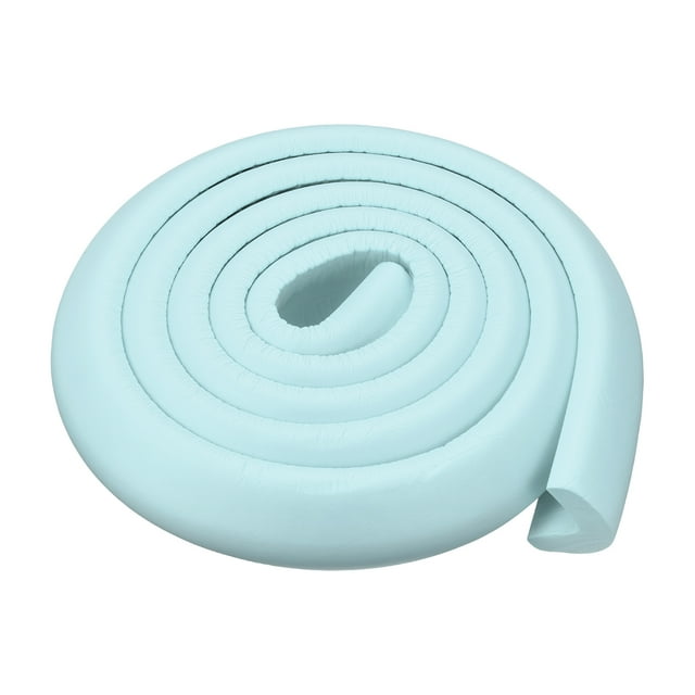 Unique Bargains Corner Guards Edge Protectors 6.56ft(2M), 4Pack Foam Safety Bumper L Shape, Light Blue