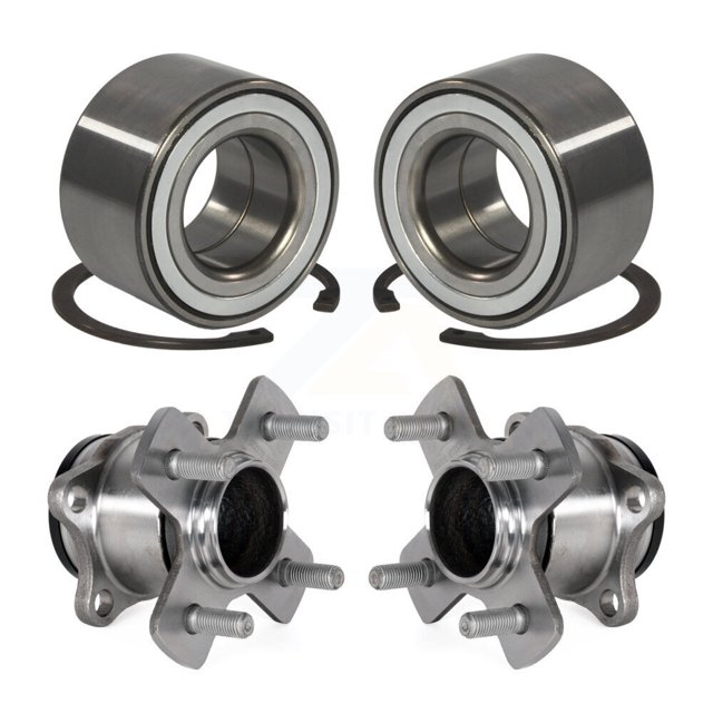 Kugel Front Rear Wheel Bearing and Hub Assembly Kit for Car 2015-2020 Honda Fit - Left Right Side (Driver Passenger) K70-101799