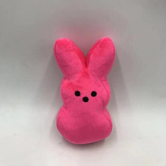kurtrusly Peluche Lapin de Pâques Rose Rouge Lapin de Résurrection 6 Pouces 1 Pce