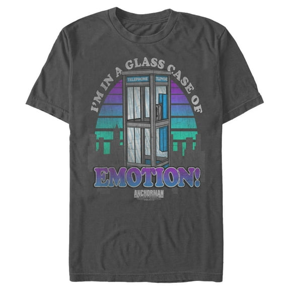 Men's Anchorman Glass Case of Emotion  Graphic Tee Charcoal X Large