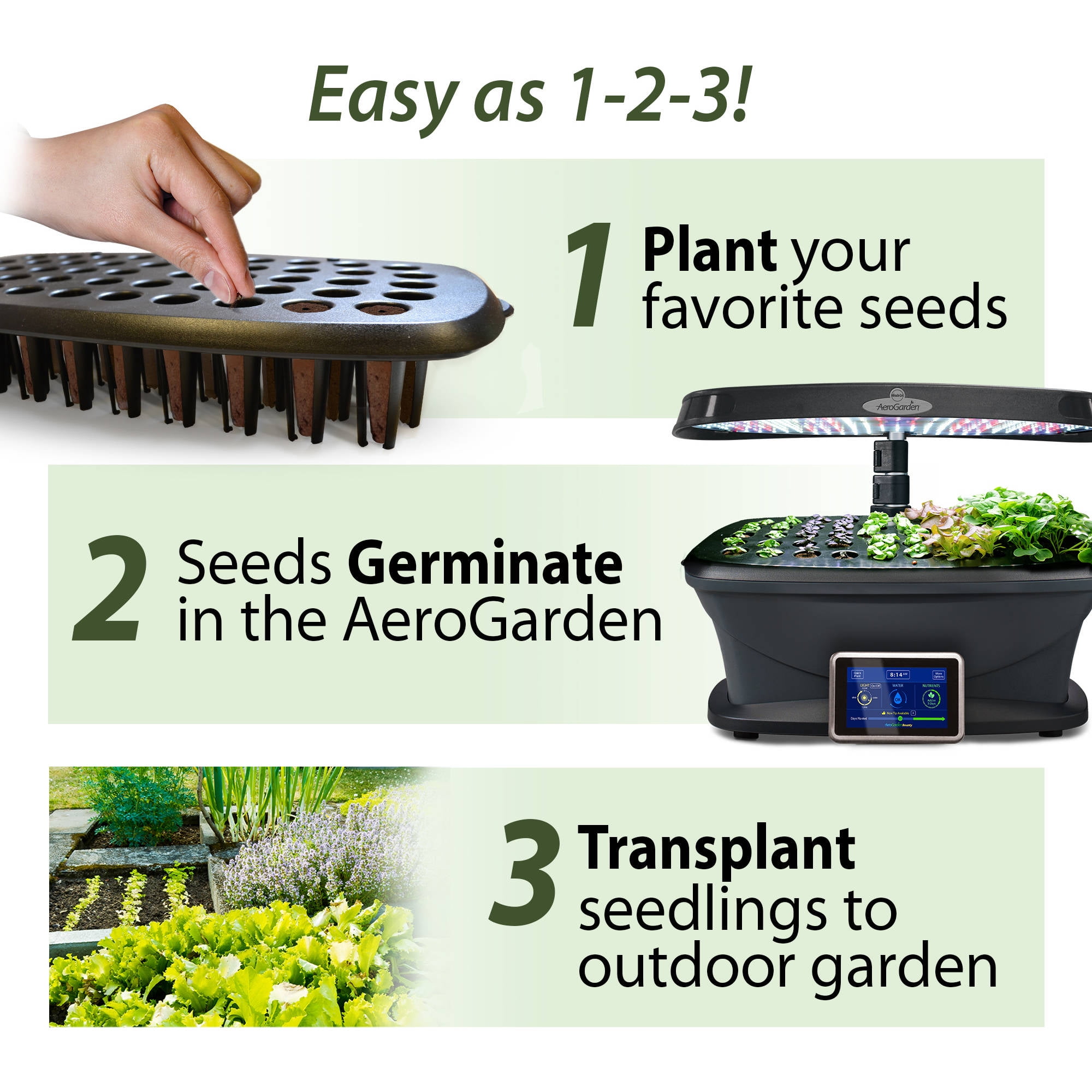 MiracleGro Aerogarden Seed Starting Indoor Kit System Bounty Plant