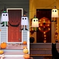 thumbnail image 5 of Qoosea Halloween Ghost Decorations LED Hanging Glowing Witch Hat Ghosts, 3 Light Modes, Halloween Decor Indoor Outdoor Yard Patio Tree (Purple Green Orange 3 Sets), 5 of 11