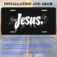 thumbnail image 3 of 1 Pcs License Plate Covers & Frames, Bold Typography: Jesus For Decorative Front, Aluminum License Plate Covers & Frames Cover For Men Women, 12" X 6", 3 of 7