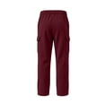 thumbnail image 5 of MXALUOB Men's Corduroy Pants Wide Leg Textured Winter Cargo Pants Drawstring Elastic Waist Trousers with Pockets for Daily Wear, 5 of 6