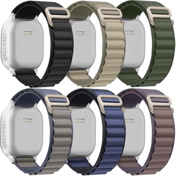 xixishop 6 Pack Alpine Loop Bands Compatible with Apple Watch Ultra 3 2 1 Band 49mm 46mm 45mm 44mm Men Womenï¼›Soft Sport Loop Bands Replacement Strap for iWatch Ultra 3&2&1 Series 11 10 9 8 7 SE 6 5 4