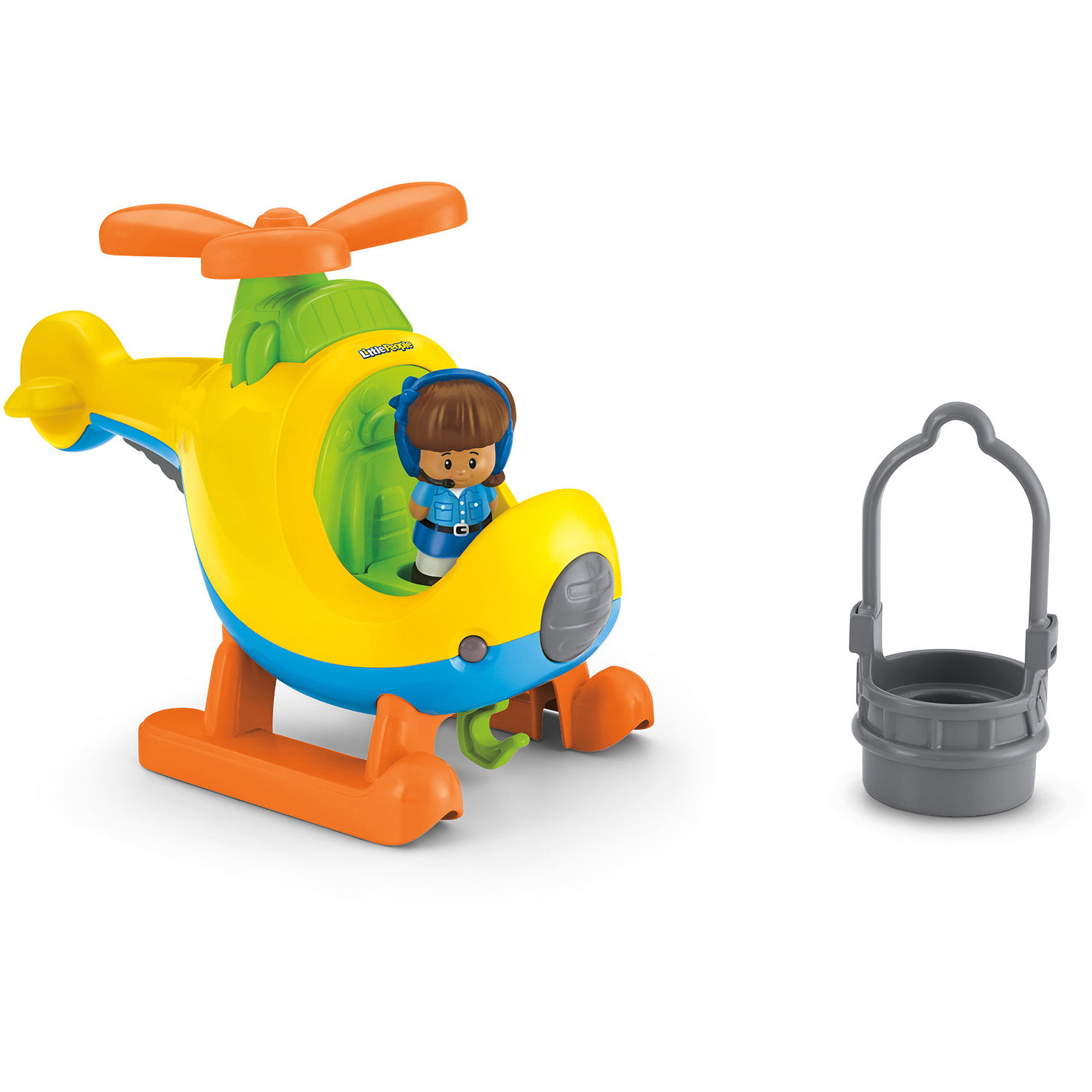 Fisher Price Little People Helicopter Lift Sled Sleigh 