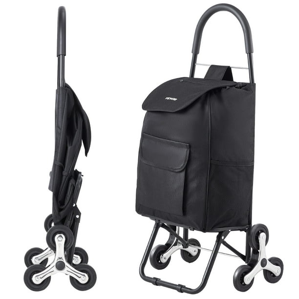 VEVOR Carrito de compras plegable de 36 l con bolsa de almacenamiento y 6 ruedas