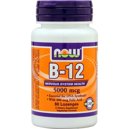 NOW Foods Vegetarian B-12 Nervous System Health, 5000mcg, 60 (Best B12 Foods For Vegetarians)