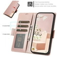 thumbnail image 6 of Wallet Case for Samsung Galaxy A16 5G with [RFID Blocking] Card Holder Kickstand with Lanyard,Magnetic Clasp PU Flip Leather Shockproof Full-body Phone Case for Samsung Galaxy A16 5G,Rosegold, 6 of 8