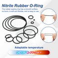 thumbnail image 5 of Uxcell 50pcs Nitrile Rubber O-Rings 17mm OD 12.2mm ID 2.4mm Width Metric Buna-N NBR Sealing Gasket Plumbing Sealing Repair O Rings for Car Auto Vehicle Repair Faucet Air Gas, 5 of 7