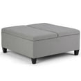 thumbnail image 3 of Simpli Home Ellis Storage Coffee Table Ottoman in Dove Gray, 3 of 5