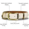 thumbnail image 2 of Basic Classic Padded Leather Dog Collar, Anti-Hairpin Dog Collar, Alloy Hardware D Ring, 2 of 5