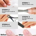 thumbnail image 4 of TEMOGU-Professional Cuticle Trimmer with Cuticle Pusher Nail Cuticle Remover Nipper Silver Stainless Steel Sharp Blades Manicure Tools with Double Spring Nail Care Pedicure Nail Tools Home Spa (Multi, 4 of 4
