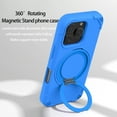 thumbnail image 2 of Allytechgroup EVA Case for iPhone 15 Pro Max with Stand, Support Wireless Charging Slim Phone Case with Kickstand for Kids Shockproof Protective Bumper for iPhone 15 Pro Max, Blue, 2 of 9