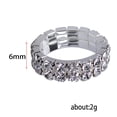 thumbnail image 2 of Anillo Nupcial Elástico Diamante 2 Filas de La Boda de Las Mujeres Claro Sunnimix, 2 of 8