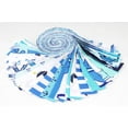 thumbnail image 4 of Soimoi 40Pcs Nautical Print Precut Fabrics Strips Roll Up 1.5 inches Cotton Jelly Rolls For Quilting - Medium Blue, 4 of 9