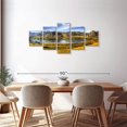 thumbnail image 3 of Elephant Stock Missouri Riverscape Wall Art - Horizontal Multi Panel Canvas - 5 Pieceliving Room Wall Decor - Photography Nature Multi Panel - Blue And Green Decor - 68" x 30", 3 of 8