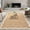 Camel, variant on ZACOO 10'x13' Washable Area Rug, Scalloped Solid Striped Ultra Thin Non-Slip Pet Friendly Carpet for Living Room Dining Room, Beige