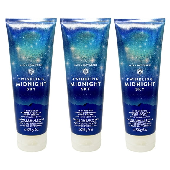 Bath & Body Works Twinkling Midnight Sky - 3 Pack Of Body Cream