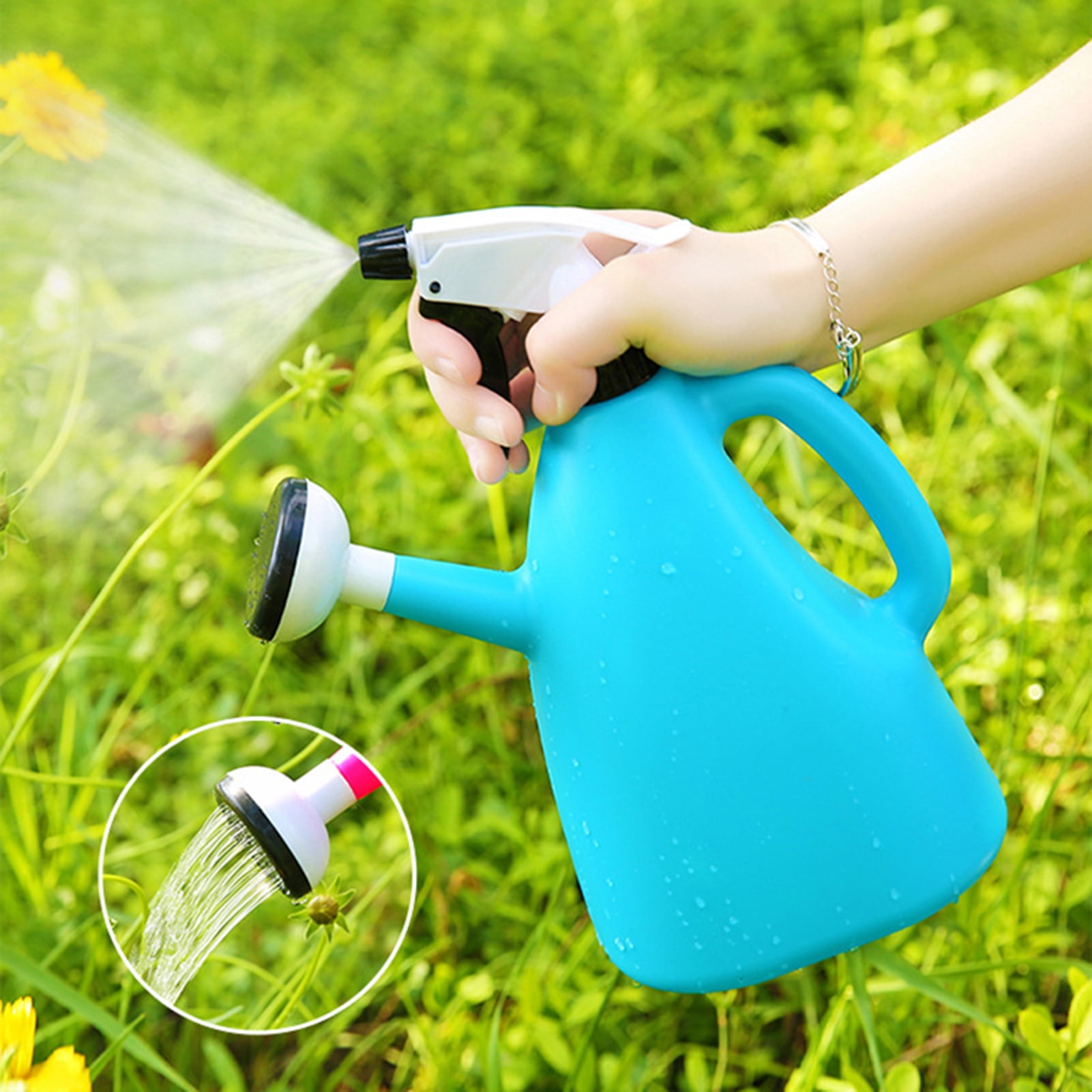 Household Gardening Small Retro Glass Watering Can & Water Sprayer Garden Tools 