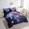 thumbnail image 3 of Castle Fairy Teens Feather Dreamcatcher Bedding Comforter Set 7-Piece,Universe Cosmos King Bedding Sets,Bohemian Boho Theme Ultra Soft Bed Sheets,Lightweight Room Decor,Reversible, 3 of 8