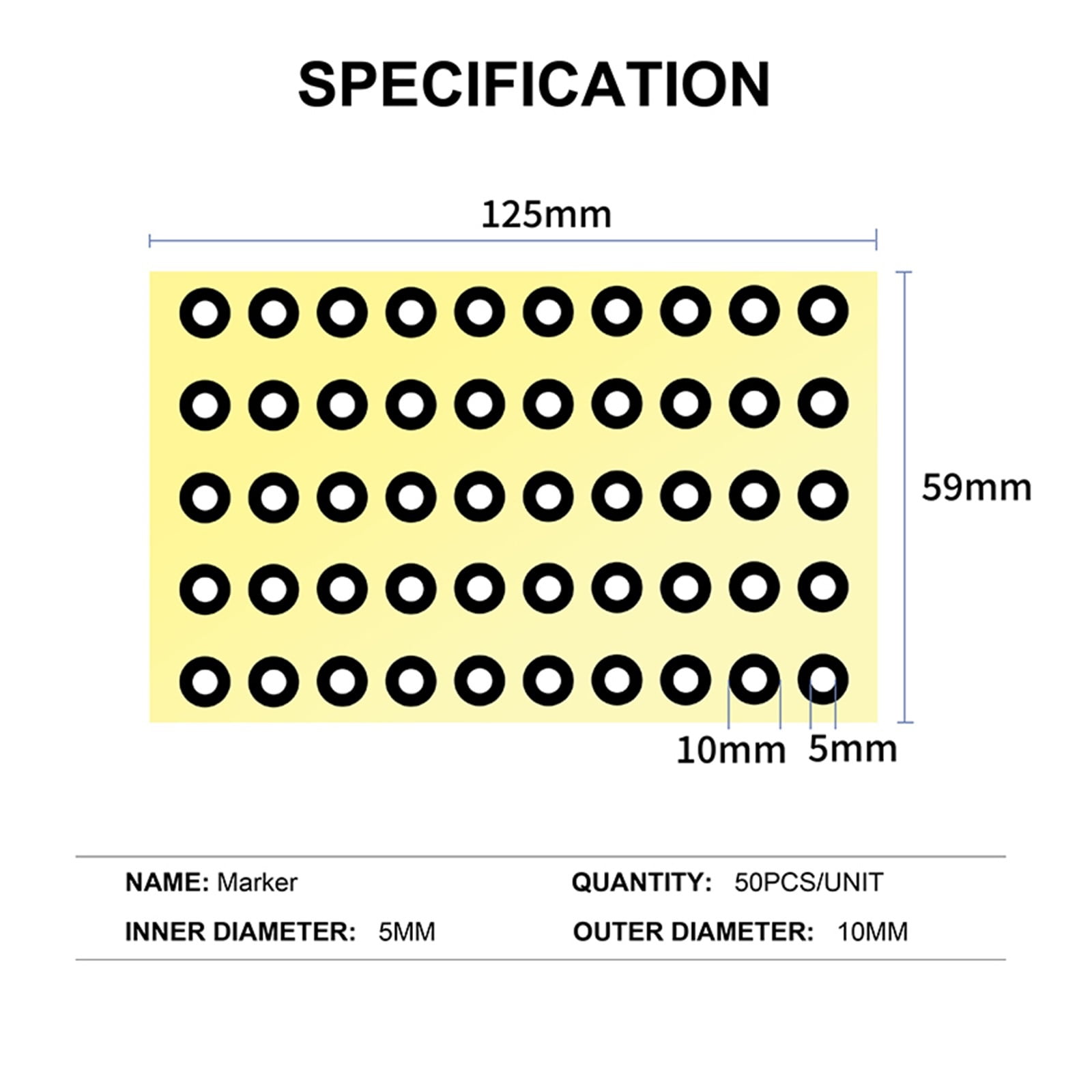 500pcs MARKERS for 3D Scanning 5.0 mm Reference Marking Point Diffuse Reflection Markers for 3D Scanner Positioning targets ,Multi-brand Compatibility
