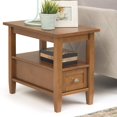 thumbnail image 2 of Table d'Appoint Rectangulaire Rustique Étroite en Bois Massif Warm Shaker, 14 Pouces de Large, Brun Doré Clair, 2 of 2