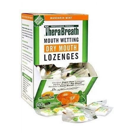 TheraBreath Mouth Wetting Lozenges, Mandarin Mint (100 ea)