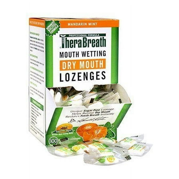TheraBreath Mouth Wetting Lozenges, Mandarin Mint (100 ea)