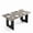 Light Gray + Black, variant on Panapinka 71" Dining Table for 6-8 People, Kitchen Table with Extra Thickened Tabletop & Heavy Duty Base Legs, Modern Rectangular Dinner Table for Kitchen, Conference Room, Home