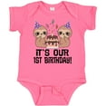 thumbnail image 3 of Inktastic Twins 1st Birthday Sloth Boy Girl 1 Year Old Boys or Girls Baby Bodysuit, 3 of 5