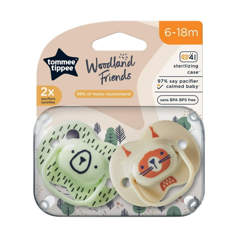 Tommee Tippee Moda Pacifiers, 6-18 months, Symmetrical