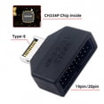 thumbnail image 3 of FVH Overmold Type-E IDC Socket USB 3.1 Front Panel Header to USB 3.0 20Pin Header Extension Adapter with CH334P, 3 of 9