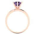 thumbnail image 4 of Clara Pucci 14K Rose Gold Solid Gold Alexandrite Solitaire Anniversary Ring for Women - 1.5 cttw Round Cut, 4 of 8