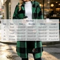 thumbnail image 4 of QATAINLAV Checkered Sherpa Jacket for Women Long Sleeve Button Hooded Fleece Coat Fall Winter Long Plaid Shacket with Pockets, 4 of 7