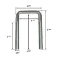 thumbnail image 2 of Square U Bolts & Tie Plate Kit for 1-1/2" Trailer Axle, Galvanized Zinc, 2 of 5