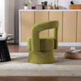 thumbnail image 4 of Tansole Modern Boucle Fabric Swivel Arm Chairs, Olive Green (Set of 2), 4 of 7