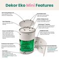 thumbnail image 3 of Dekor Eko Mini Diaper Pail - White, 3 of 5
