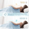 thumbnail image 4 of Cooling Comforter Queen, Cold Touch Fabric Absorbs Body Heat, Double-Sided Cool Design Soft Fluffy Cooling Blanket for Night Sweats Hot Sleeper(Grey, Queen(90"x90")), 4 of 5
