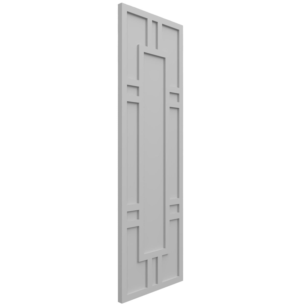 Ekena Millwork 15"W x 53"H True Fit PVC Hastings Fixed Mount Shutters, Primed (Per Pair - Hardware Not Included)