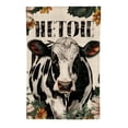 thumbnail image 2 of PHYHOO Fall Garden Flag Cow Print Pumpkin Field Double Sided Burlap Flag Howdy Autumn Seasonal Farmhouse Yard Outdoor Decorations White, 2 of 6