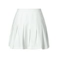 thumbnail image 6 of Coduop Women Pleated Skater Skirt Basic High Waisted Ruffles Flared Mini Skirts, 6 of 6