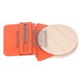 thumbnail image 5 of BIMZUC 10 Hooks Mini Weaving Loom Machine Small Darning Tool with 6.5cm / 2.56 inches Wooden Board for Clothing Mending Orange Triangle, 5 of 9