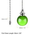 thumbnail image 2 of Uxcell 20 Inch Ceiling Fan Pull Chain Ornament 30mm Crystal Ball Pendant Green 2Pack, 2 of 6