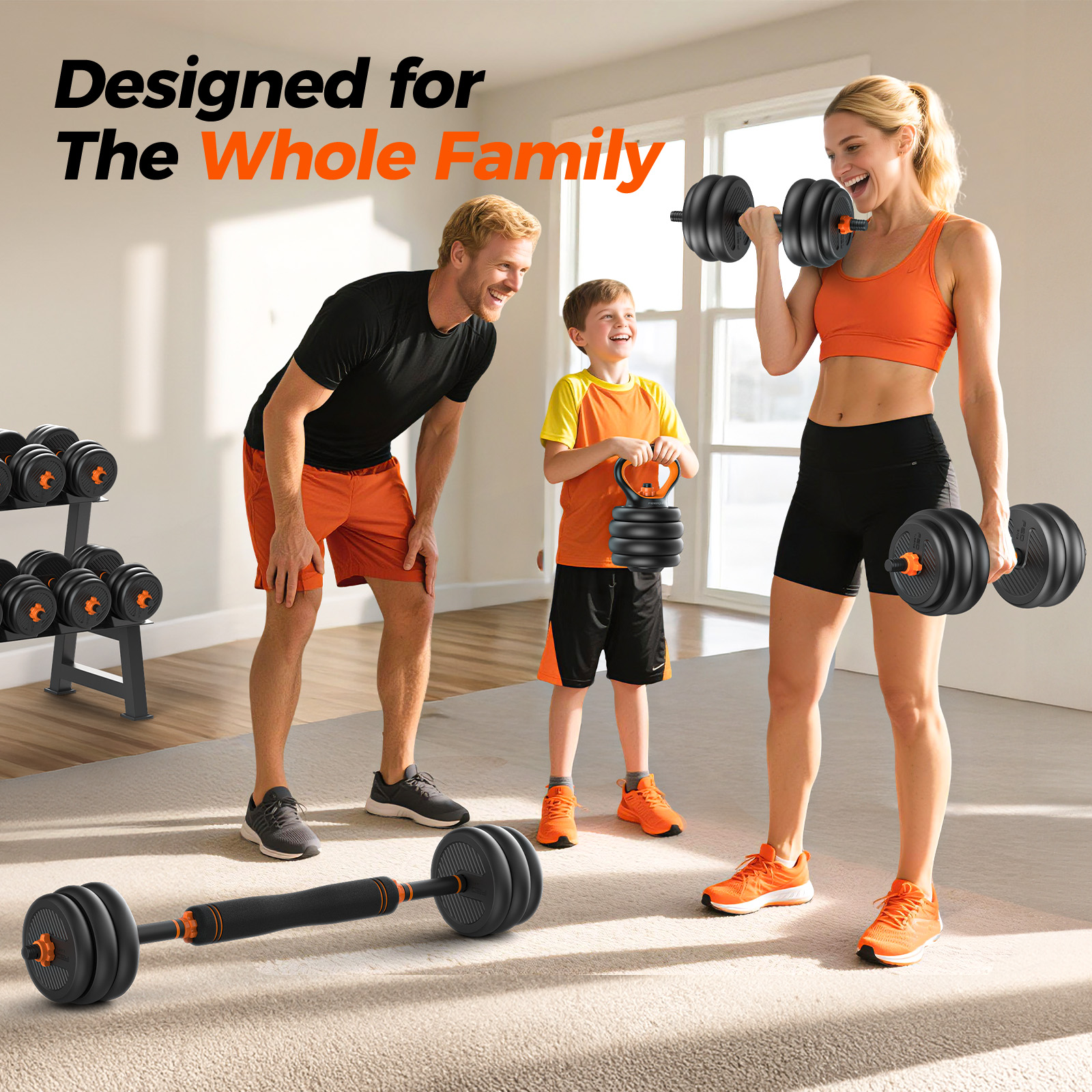 Upgo 70lb Adjustable Dumbbell Set with Connector photo 4
