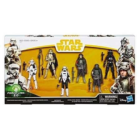 Star Wars Force Link 2.0 Tie Fighter Pilot, Stormtrooper Squad Leader, Han Solo, Mudtrooper, Stormtrooper (Mimban) & Imperial Patrol Trooper Action Figure 6-Pack