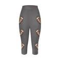 thumbnail image 3 of MKLEKYY Leggings deportivos con estampado de rugby de moda informal para mujer, pantalones de yoga, leggings capri, 3 of 3